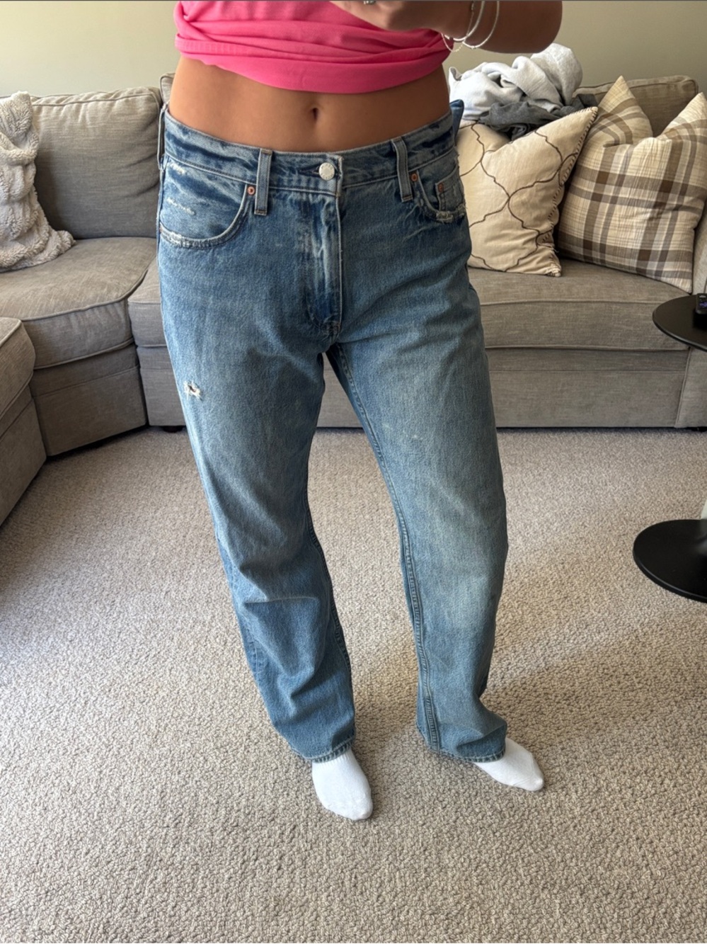 Denim Forum Relaxed Blue Washed Jeans